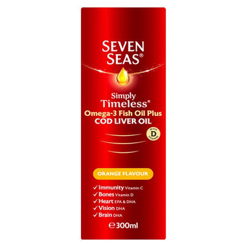 Simply Timeless Omega-3 Fish Oil Plus Cod Liver Oil 300Ml